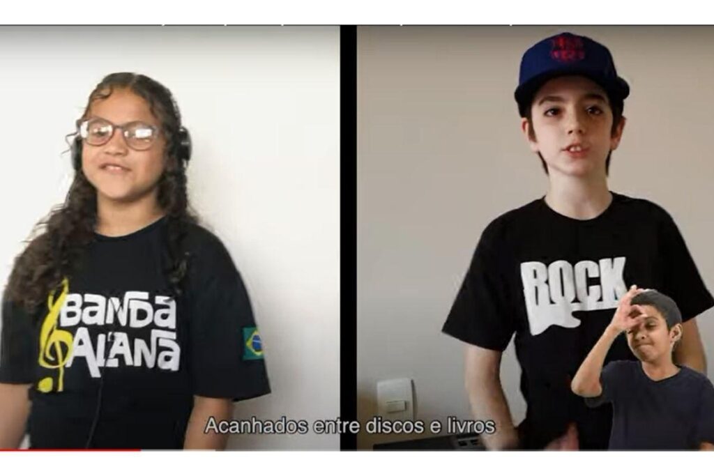 A música foi toda cantada pelas crianças