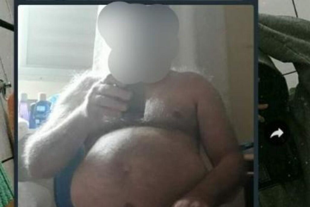 A foto enviada para os alunos