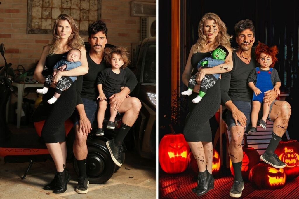 Essa é a foto da família usada como inspiração