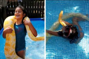 Belle se tornou uma boa companheira para a menina