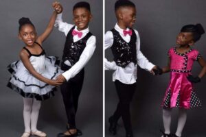 Os irmãos dançam juntos