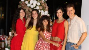 A família passou o momento junto