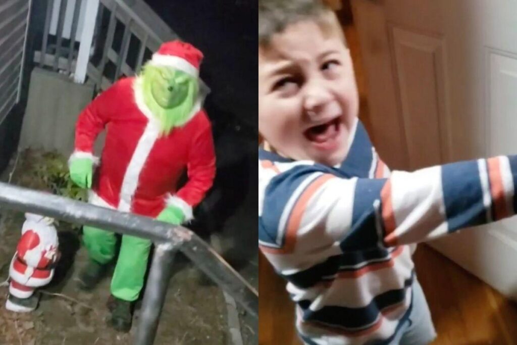 As crianças caíram no choro ao ver a cena