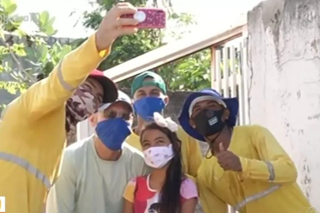 Ela fez um café da manhã para homenagear os profissionais