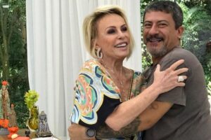 Ana Maria Braga presta homenagem ao colega de trabalho Tom Veiga
