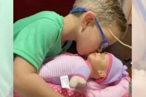 O menino disse que queria ser um pai tão bom quanto o dele