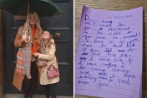 A menina pediu pelo fim da pandemia