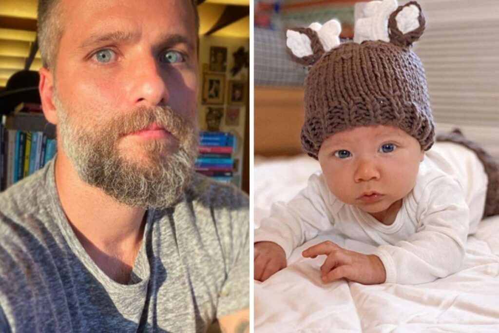 Pai e filho estão passando o feriado juntos