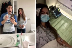 Ela descobriu pela primeira vez que estava grávida em janeiro de 2014