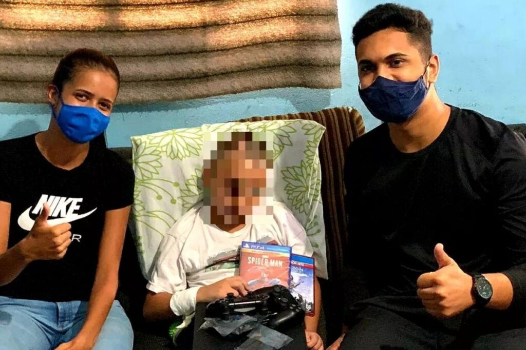 Os estudantes realizaram o sonho do garoto