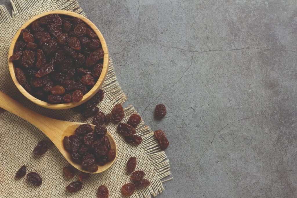 A uva-passa é rica em vitaminas