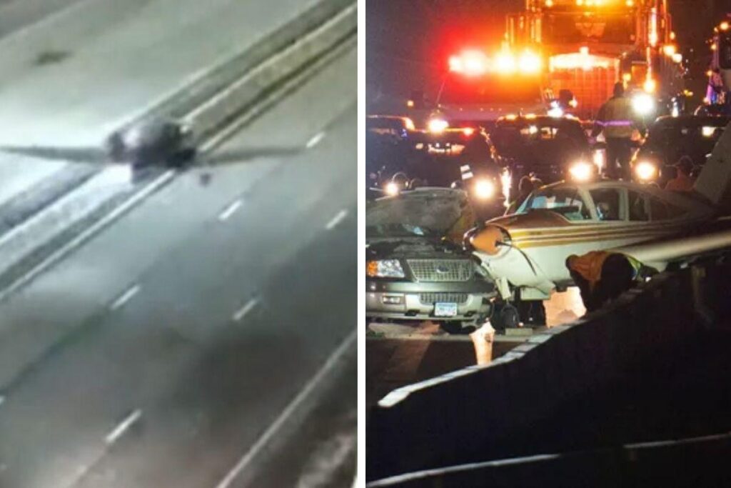 Avião de pequeno porte faz pouso forçado em rodovia dos EUA