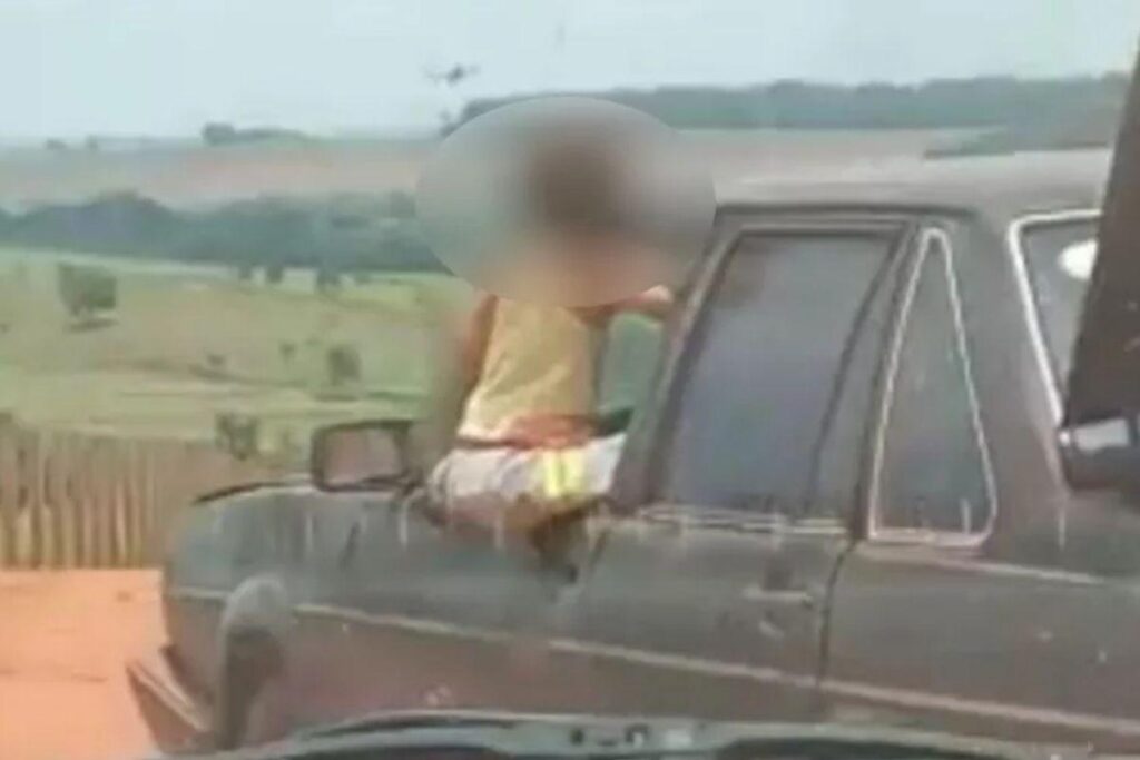 A cena foi flagrada por um morador local