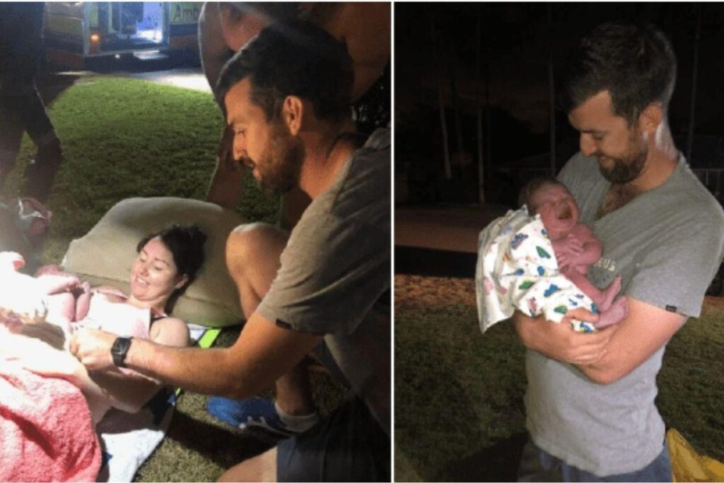 Lisa deu à luz no jardim de casa