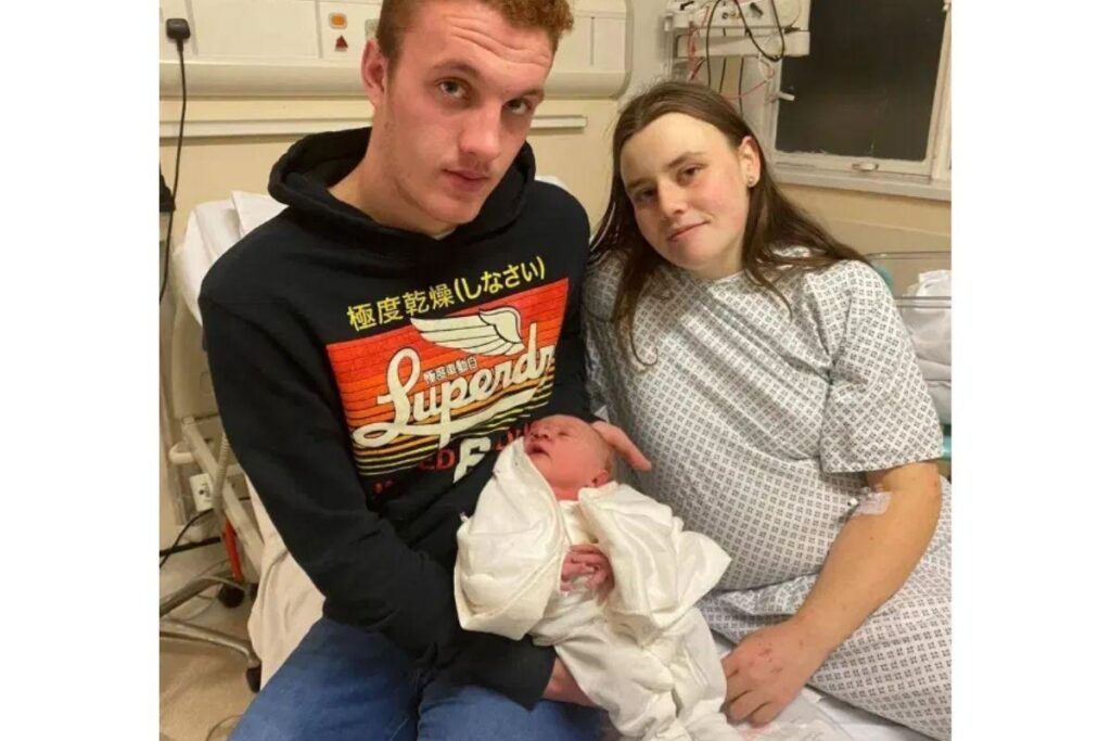 A bebê nasceu saudável