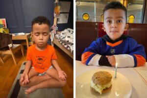 Menino de 5 anos faz live de meditação para arrecadar dinheiro para os sem-teto