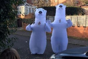 Os avós surpreenderam os netos no Natal