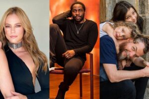 Marcos e as duas filhas na sessão de fotos para a capa de agosto da Revista Pais&Filhos