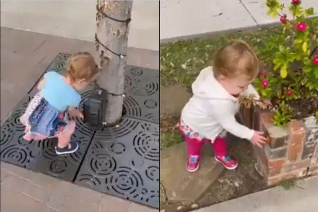 Menina usando álcool em gel