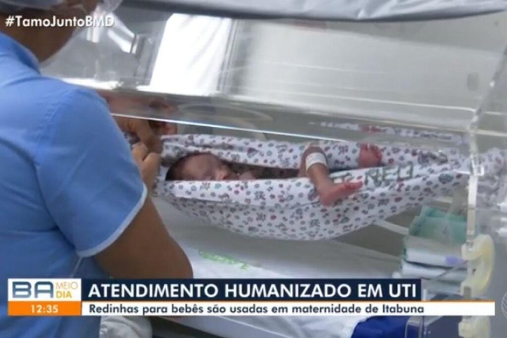 As redes simulam a posição do bebê dentro do útero