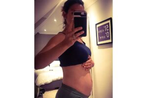 Ela deu à luz em agosto de 2020