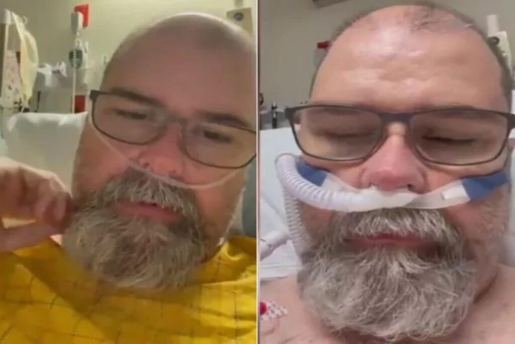 Ele gravou o vídeo de dentro do hospital