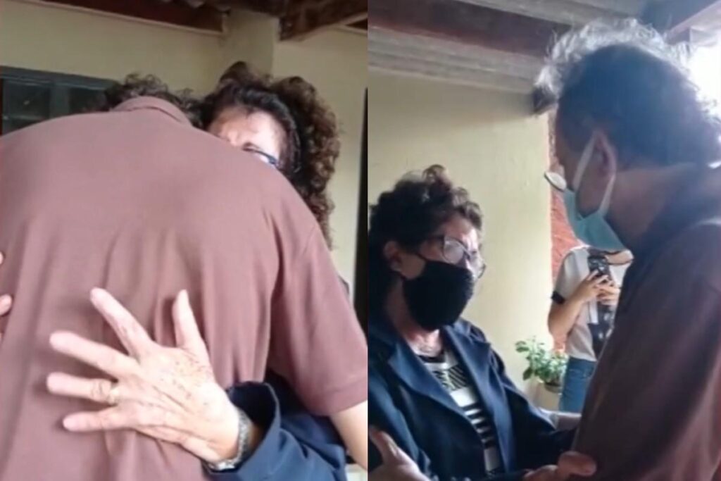 O momento do encontro foi registrado em vídeo