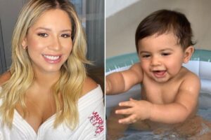 Marília mostrou as férias ao lado do filho