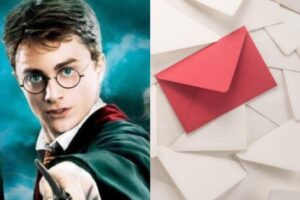 O casal fez uma surpresa para o filho reproduzindo a famosa carta de Hogwarts