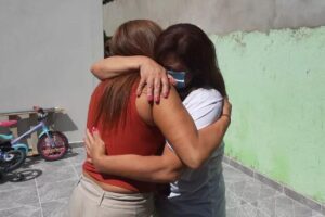 A família se encontrou em janeiro