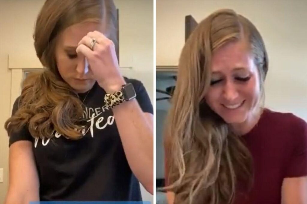 A mulher filmou o resultado de oito testes de gravidez consecutivos