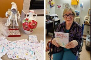 Menina escreve carta para idosos