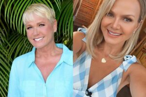 Xuxa e Eliana se encontraram para gravar uma entrevista ao SBT e recriaram fotos antigas
