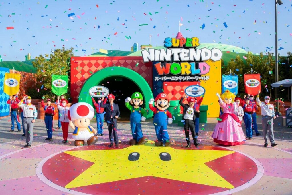 Entrada da Super Nintendo World, nova área do parque temático Universal Studios no Japão