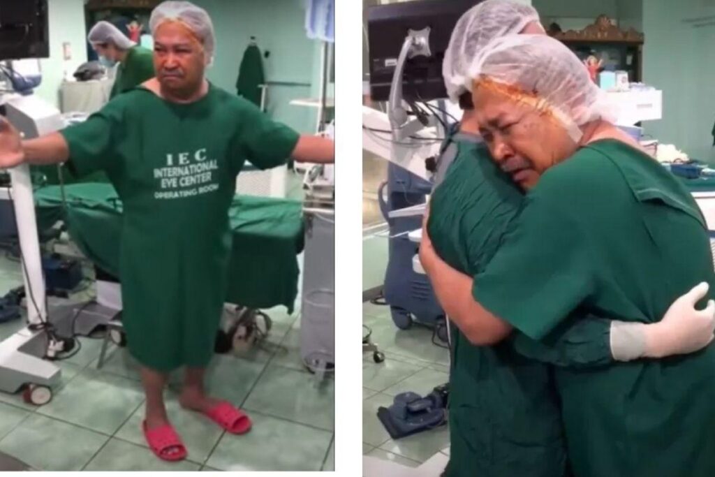 Homem de 65 anos volta a enxergar após cirurgia paga pelos vizinhos