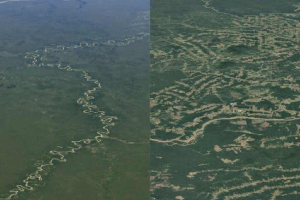 O novo recurso Timelapse do Google Earth permite comparar áreas do mundo em um intervalo de 40 anos