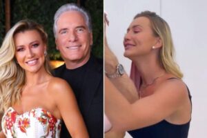 Ana Paula Siebert chora ao se despedir de Vicky em aeroporto no México