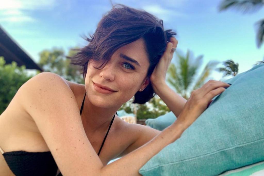 Fernanda com o enteado, Noah, e o marido Cássio Reis