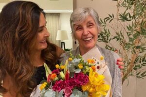 Fátima Bernardes comemora aniversário da mãe