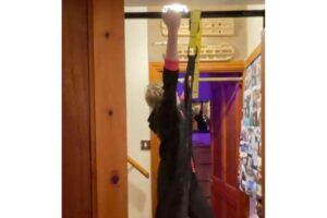 Eles sempre treinaram escalada e encontraram uma forma de continuar sem sair de casa