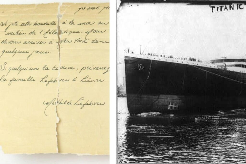 Pesquisadores estudam carta que teria sido jogada do Titanic por menina há 100 anos