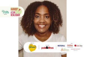 Aline Barbosa, mãe solo de Laura, Vicente, Joaquim e Antônia, é dona do perfil Mãe Crespa no Instagram e estará na mesa-redonda “Mil e uma realidades”