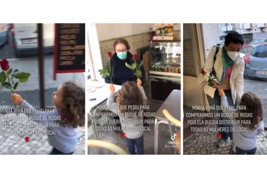 Todas as mulheres do restaurante receberam a homenagem!