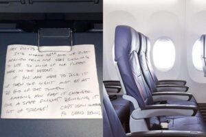 Piloto encontra nota curiosa deixada em avião no começo da pandemia de covid-19