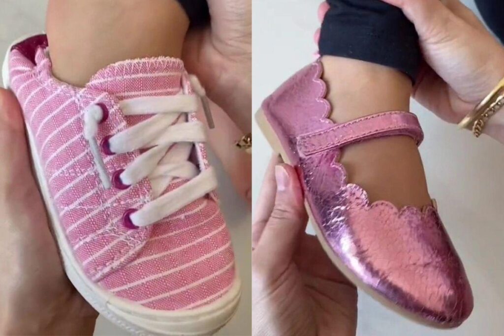 Mãe revela truque para comprar sapato