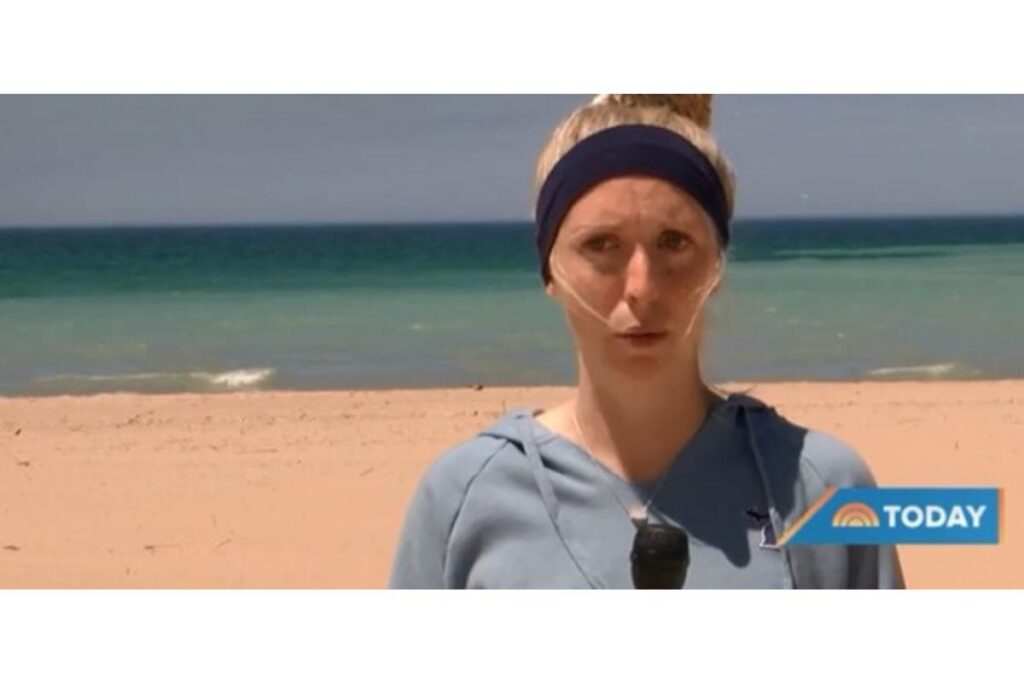 Alyssa no mesmo cais que fez o salvamento