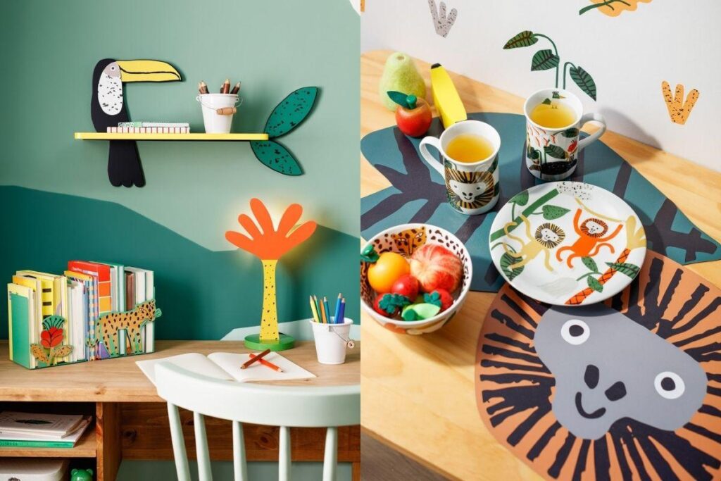 Os móveis em madeira foram pensados para acompanhar o crescimento das crianças