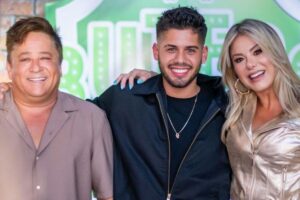 Poliana e Leonardo são pais de Zé Felipe