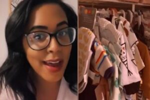 Tanisha Clay ainda não tem filhos e criou um guarda roupa para o futuro bebê