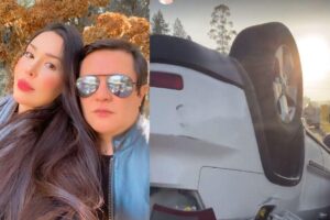 Giovani estava acompanhado pela esposa, Anna Carolina